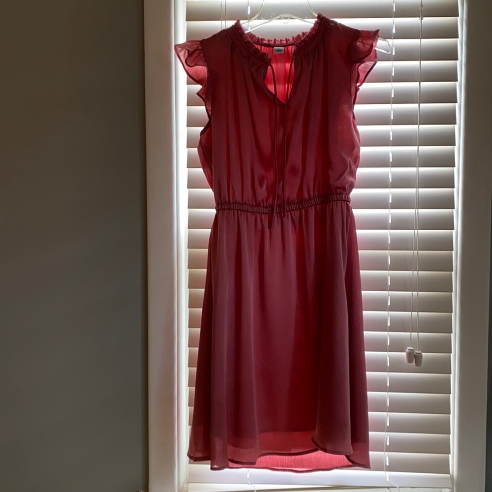 Pink silky dress
